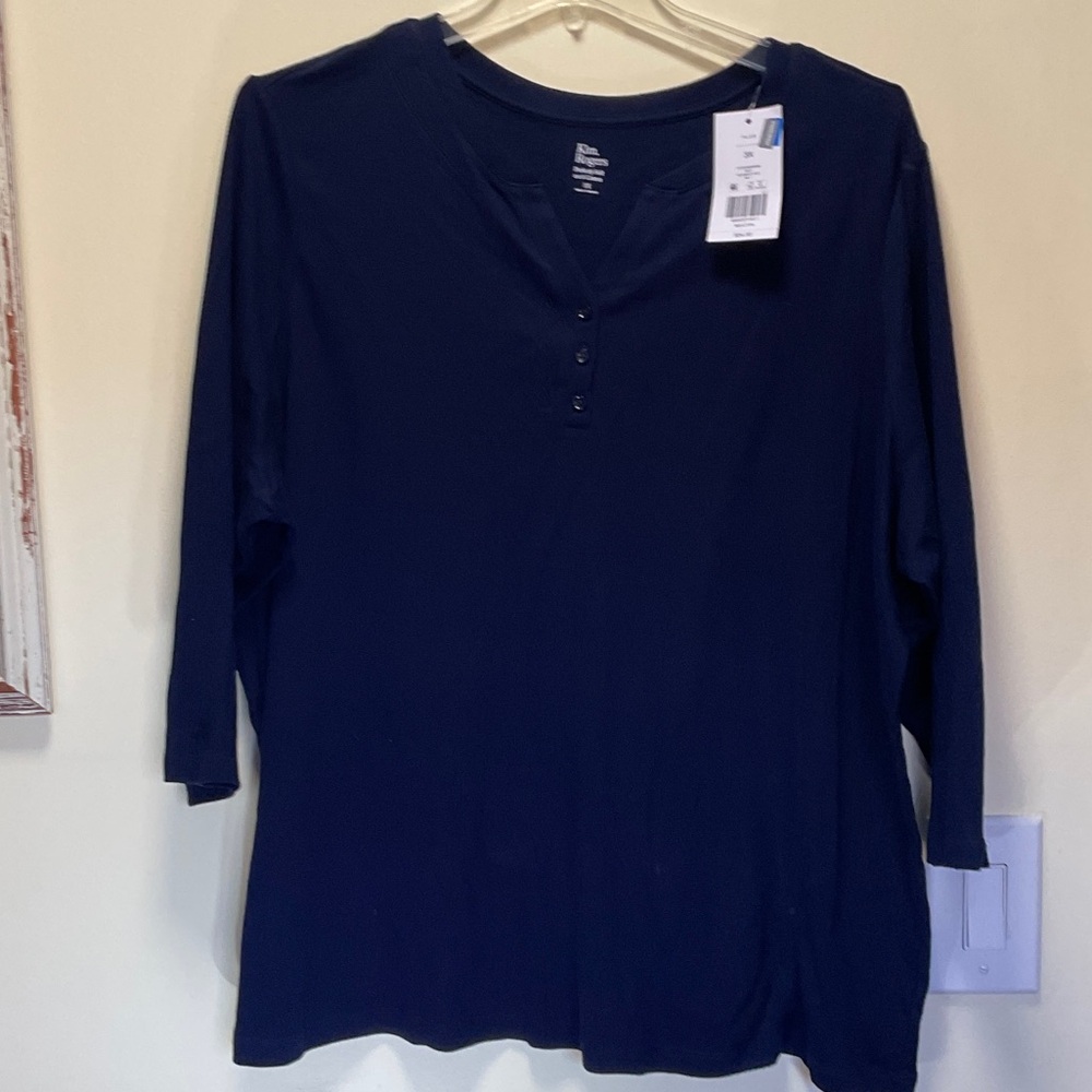 Kim Rogers Navy Long Sleeve Tee